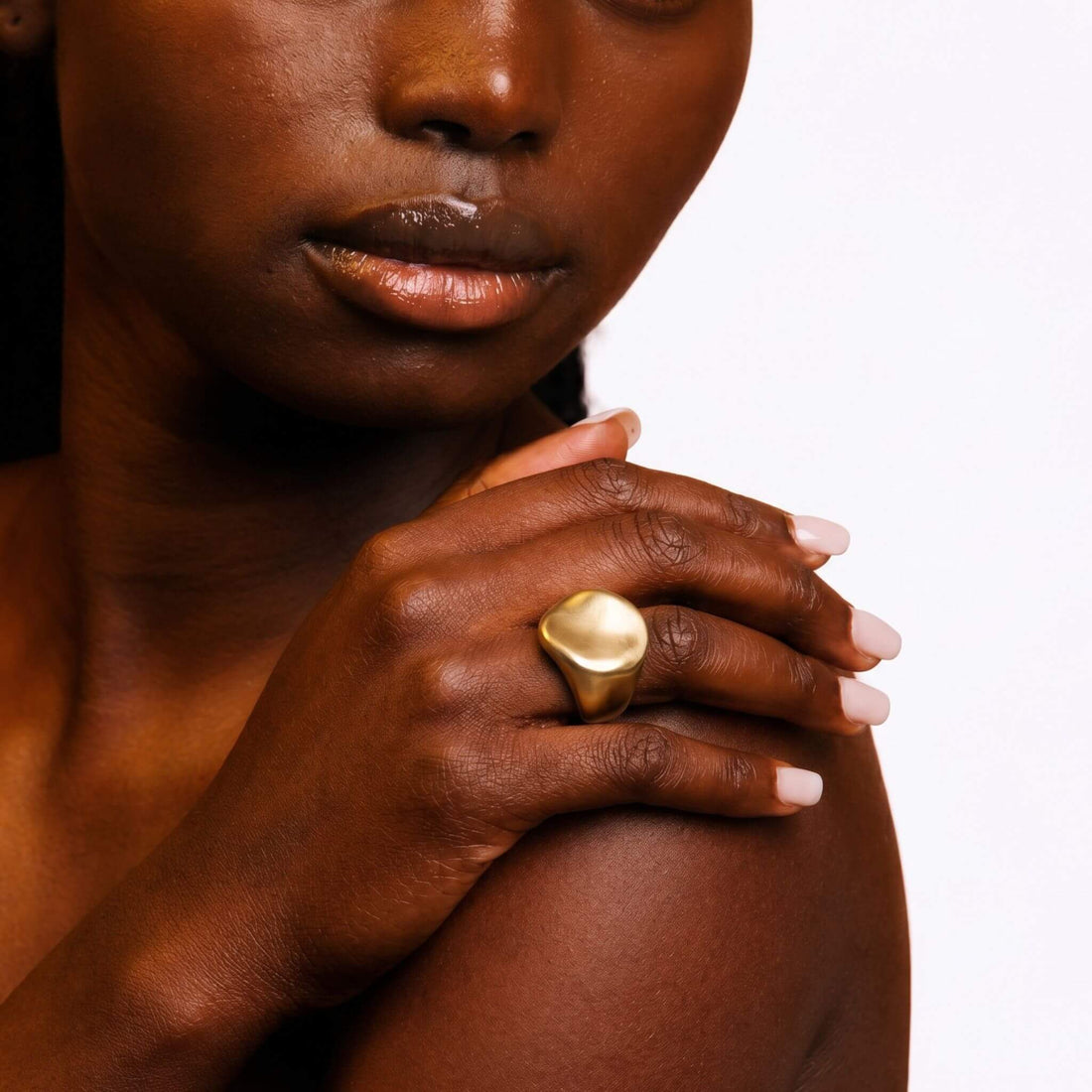 Organic Brass Statement Ring | Kivu