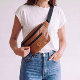 Dark Tan Vegan Crossbody Fanny Pack 