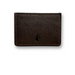 Patterned Leather Card Holder - Brown Pebble