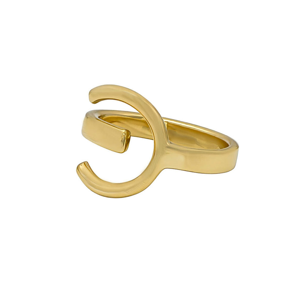 Brass Open Interlock Band Ring | Buni Ecodunia