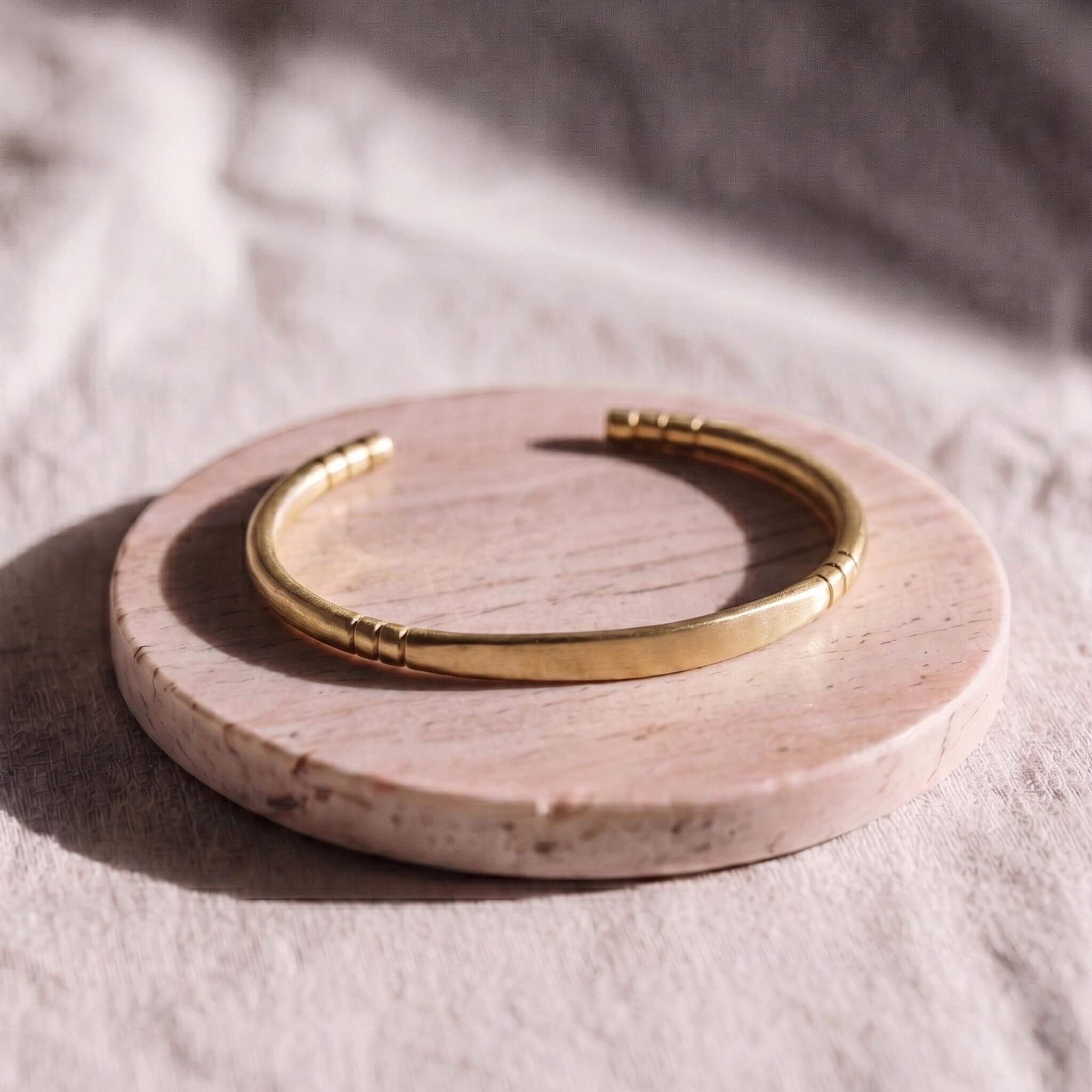 C-Shaped Brass Cuff Bracelet | Dhahabu - Ecodunia