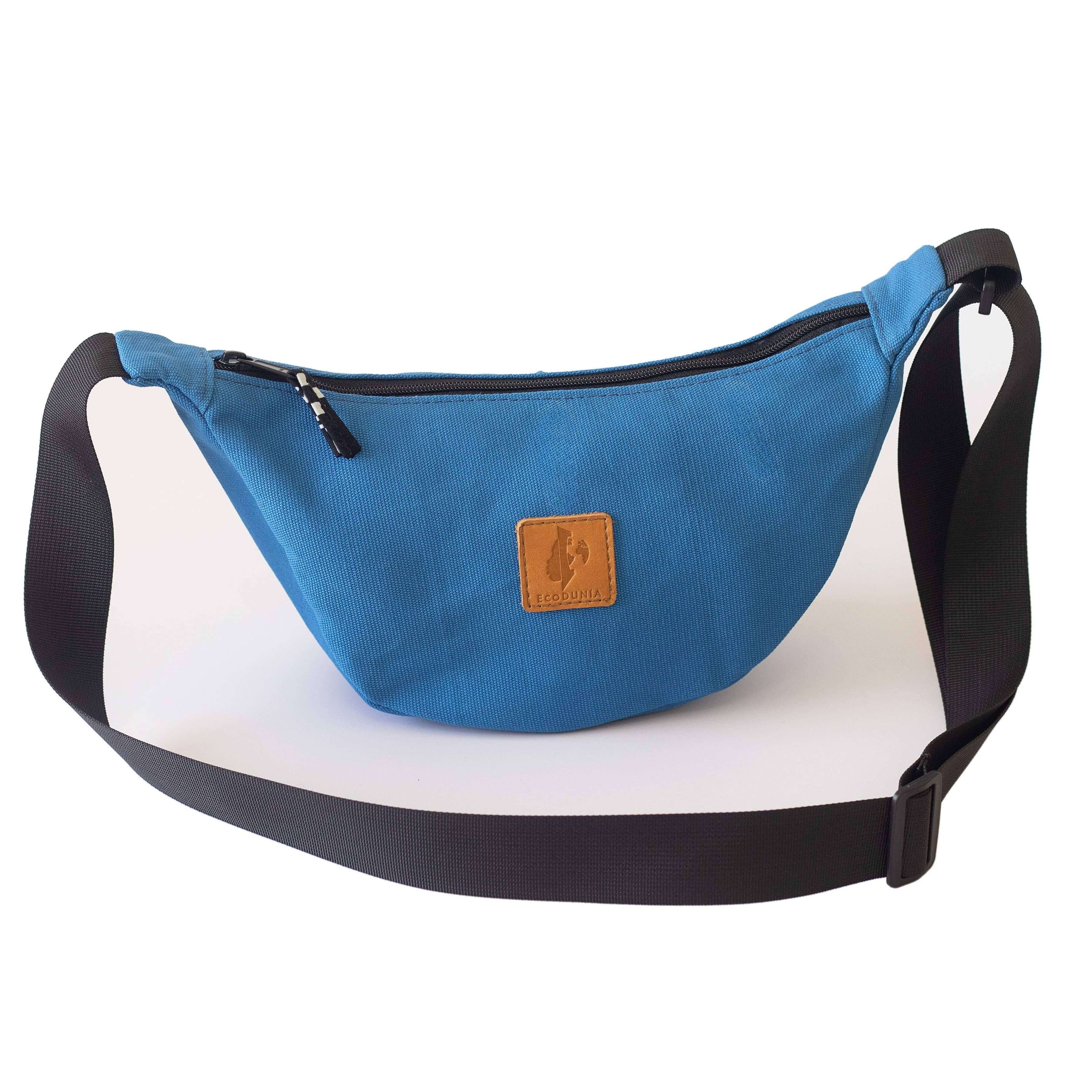 Canvas Forest Green Round Mini Shoulder Bag 