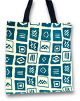 Canvas Beach Tote Bag - Geometric