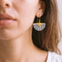 Carved Soapstone Half-Moon Earrings | Nusu Ecodunia