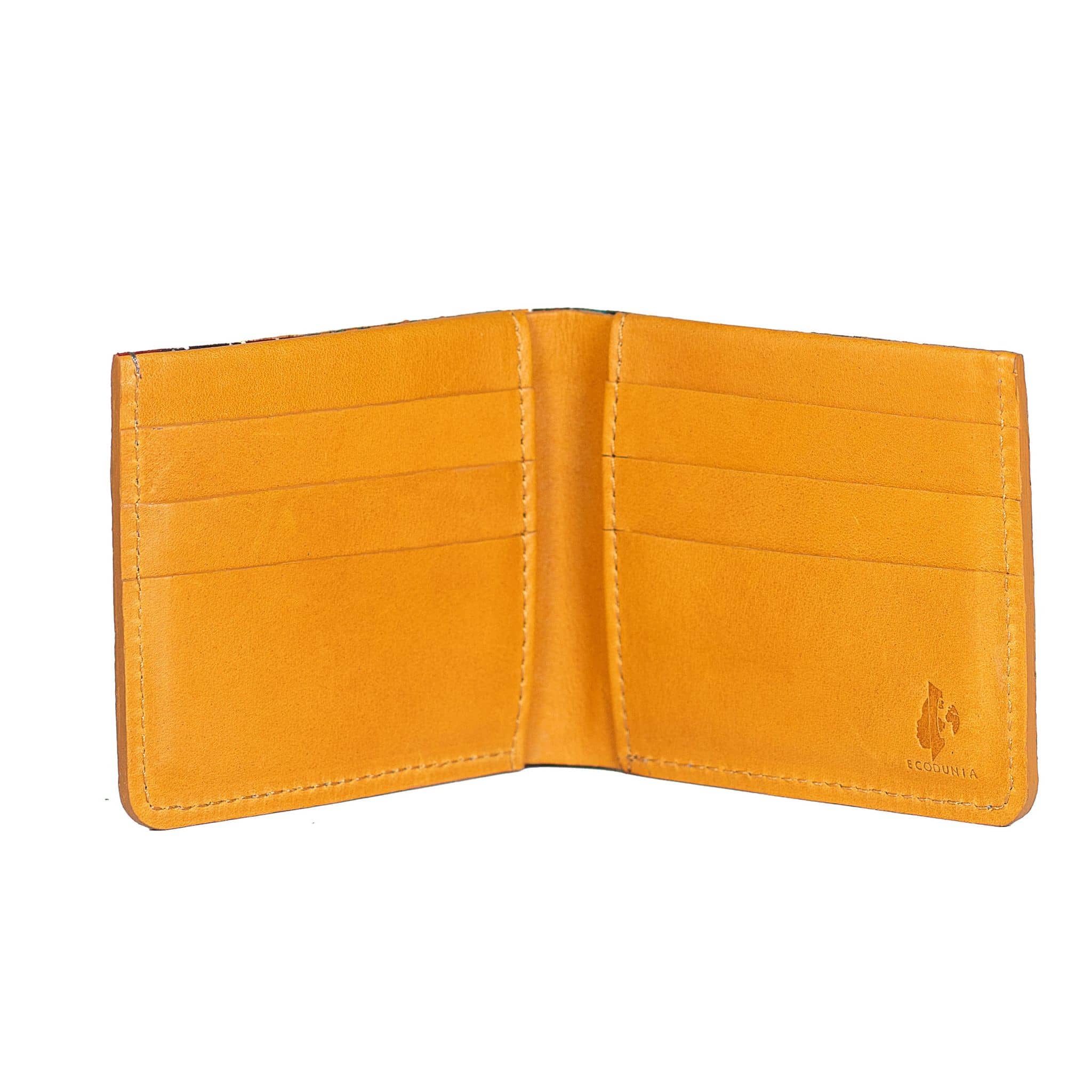 Slim Leather Wallet - Unisex Bifold Minimalist Wallet Chestnut Leather Wallet
