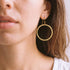 Circle Hoop Brass Earrings for Women | Sura 