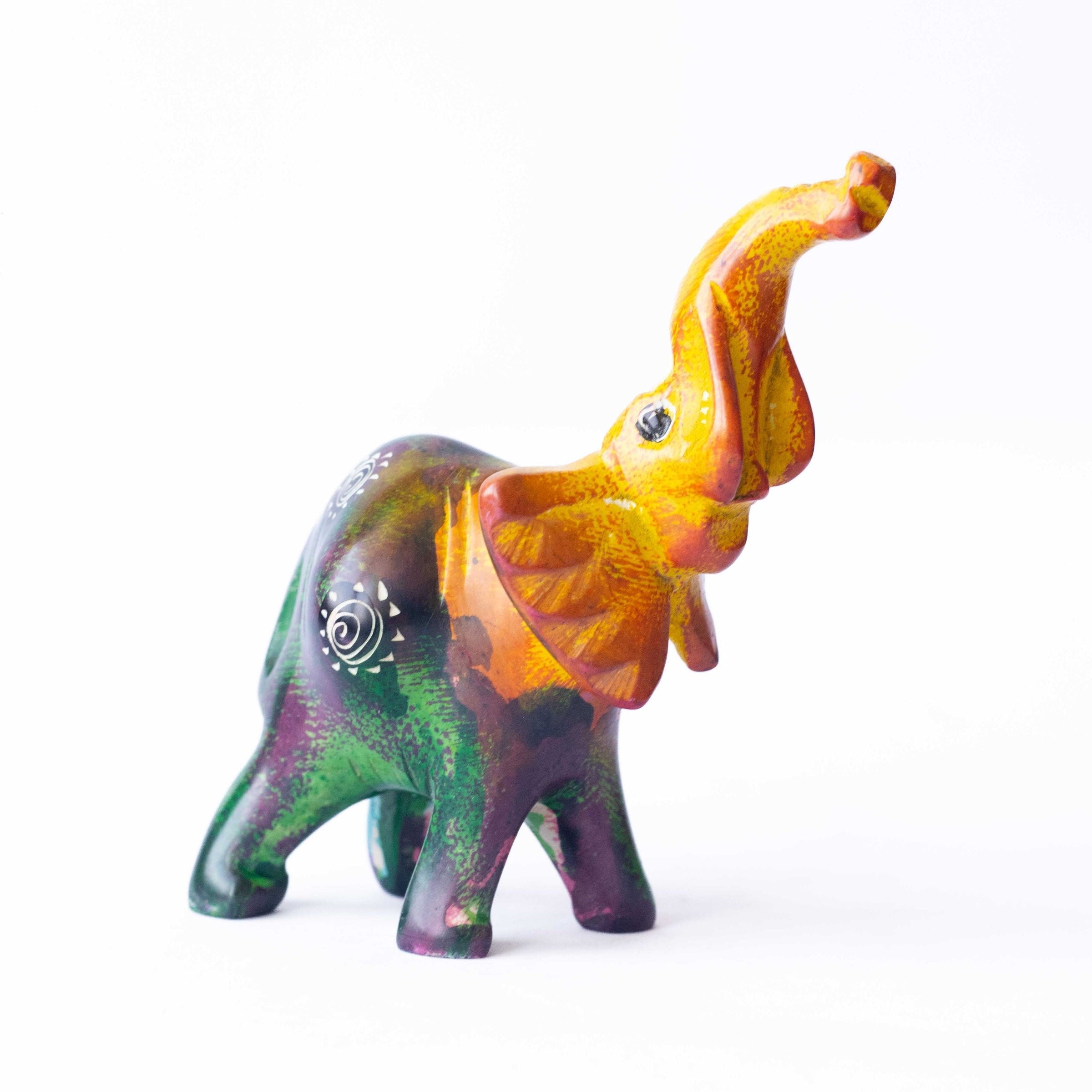 Hand Carved Elephant Soapstone Sculpture
