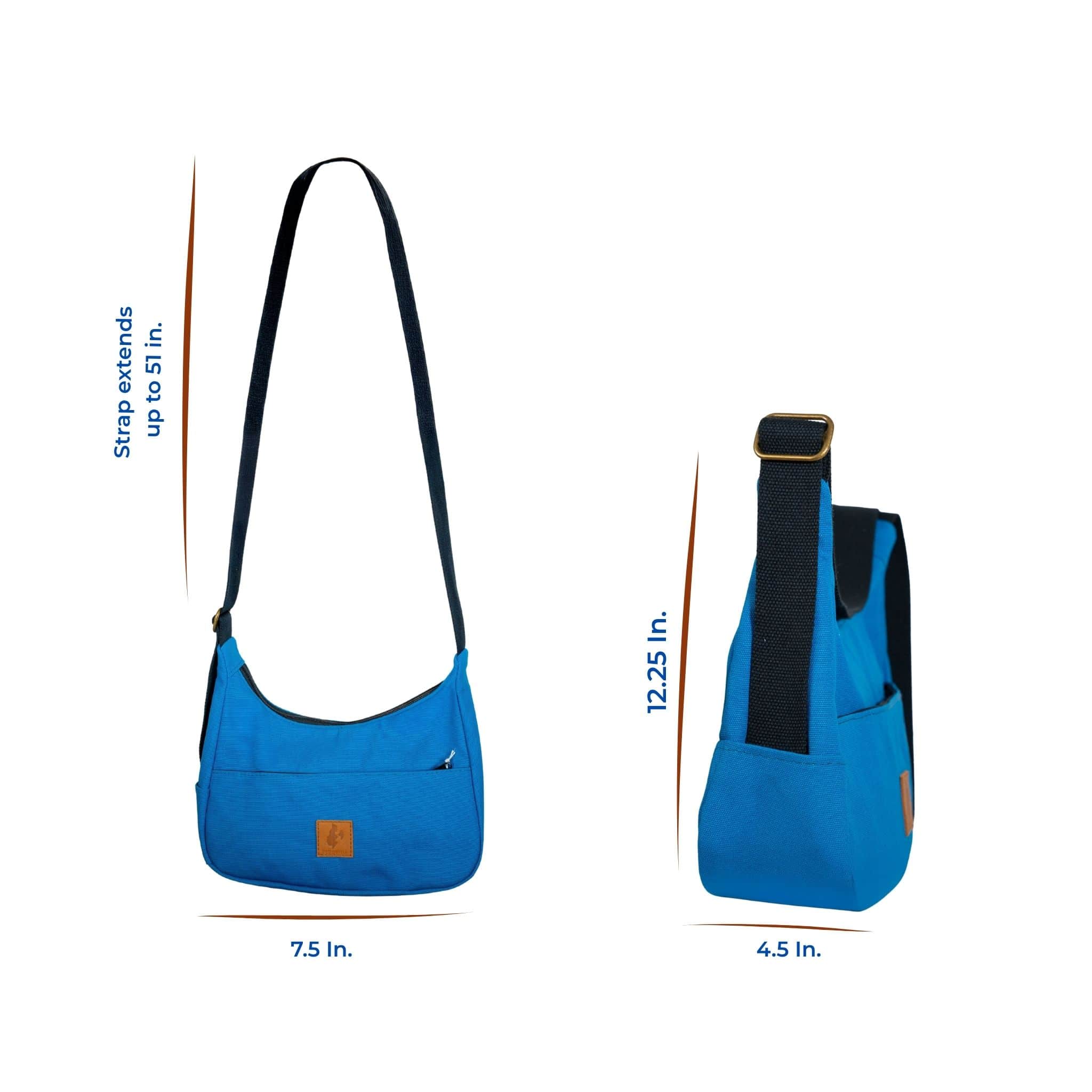 Crossbody Crescent Bag - Canvas Shoulder Bag for Women 