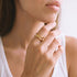 Brass Crisscross Crossover Ring | Adili Ecodunia