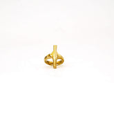 Unique Brass Cross Ring - Handcrafted Unisex Ring