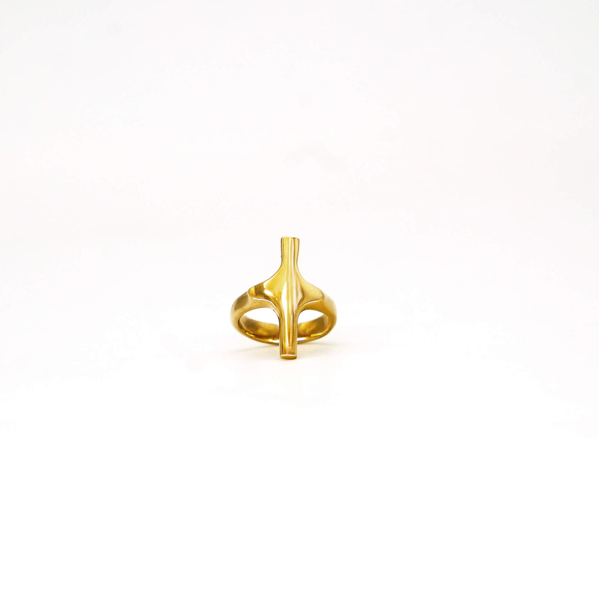 Cross Band Ring, Unisex Brass Jewelry - EcoDunia