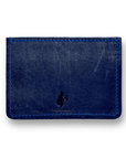 Fish Leather Card Holder- Blue