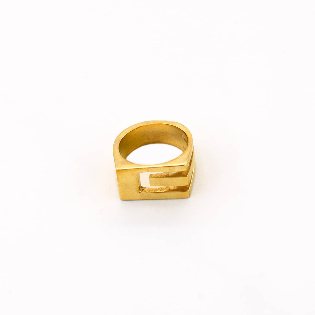 Dari Geometric Initial Ring for Men and Women