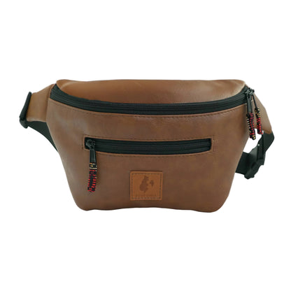 Dark Tan Vegan Crossbody Fanny Pack 