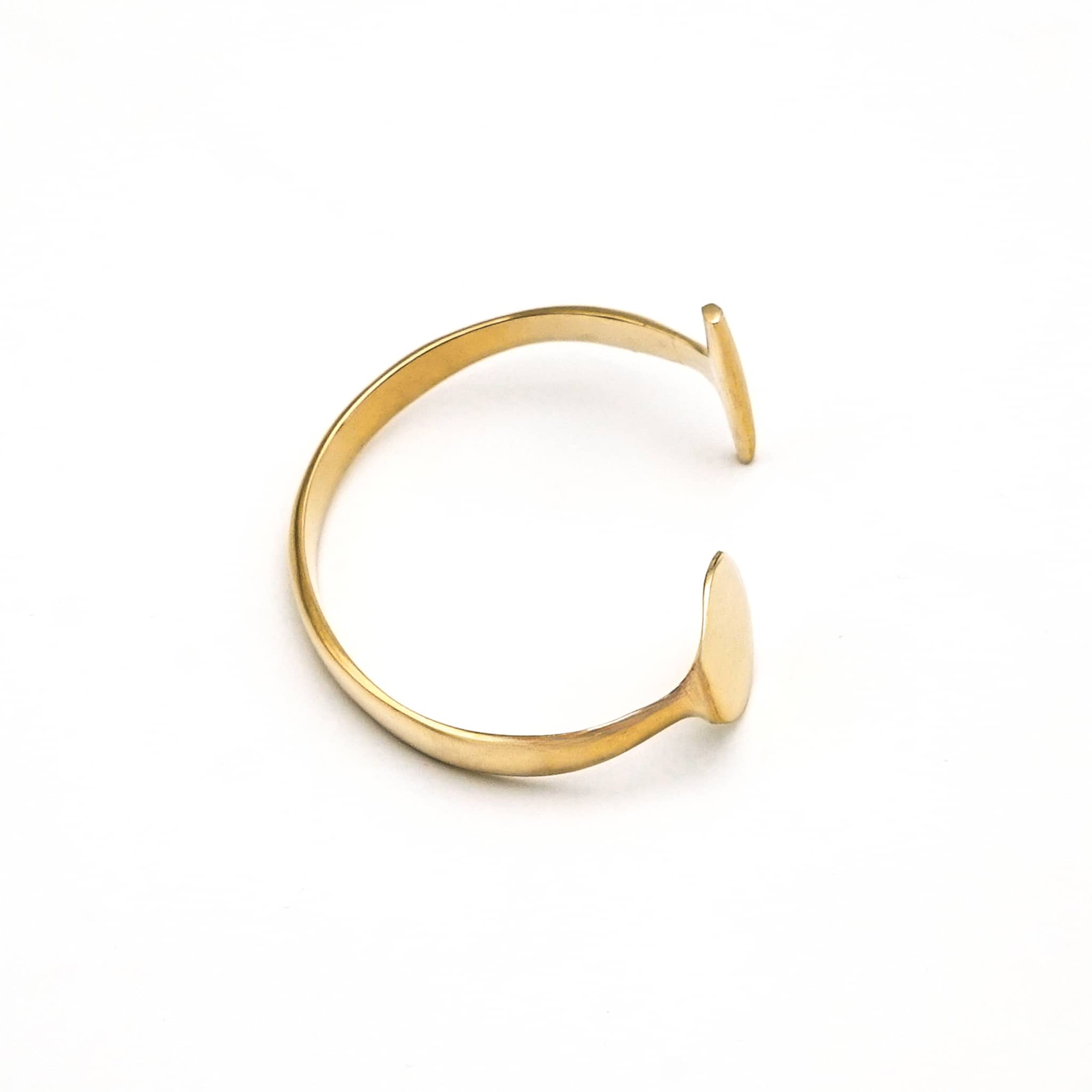 Dice &amp; T-Shaped Ends Cuff Brass Bracelet - Jua