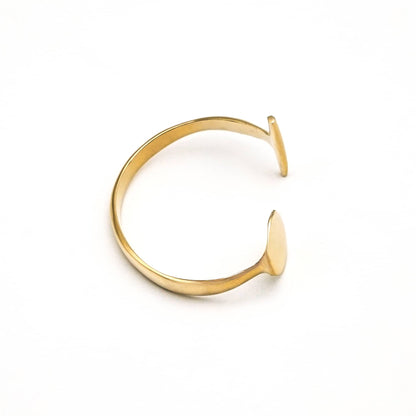Dice &amp; T-Shaped Ends Cuff Brass Bracelet - Jua