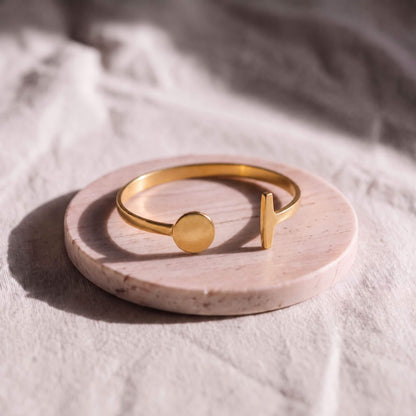 Dice and T-Bar Brass Cuff Bracelet | Jua - EcoDunia