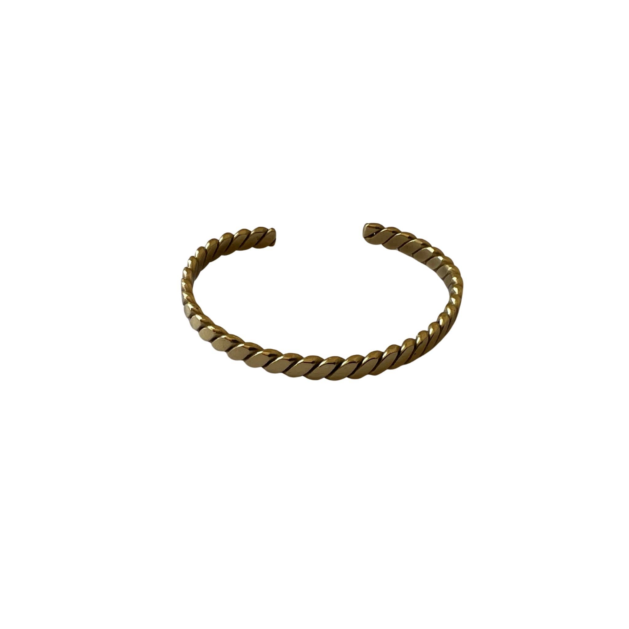 Wide Twisted Brass Cuff Bracelet | Dona -Ecodunia