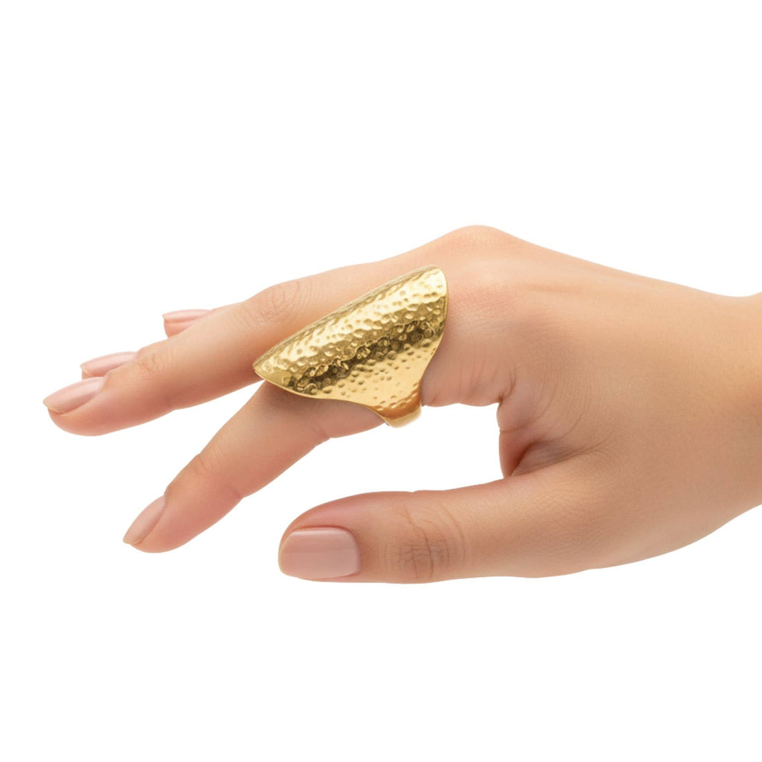 Dora Brass Hammered Ring