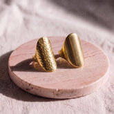 Dora Brass Hammered Ring