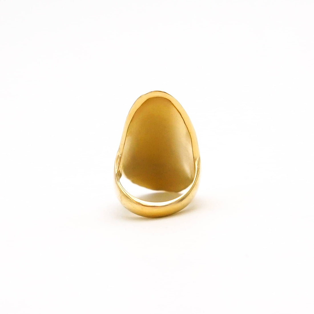 Dora Hammered Brass Ring