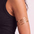 Double Loop Wrap Brass Armlet, Upper Arm Cuff | Sai - EcoDunia