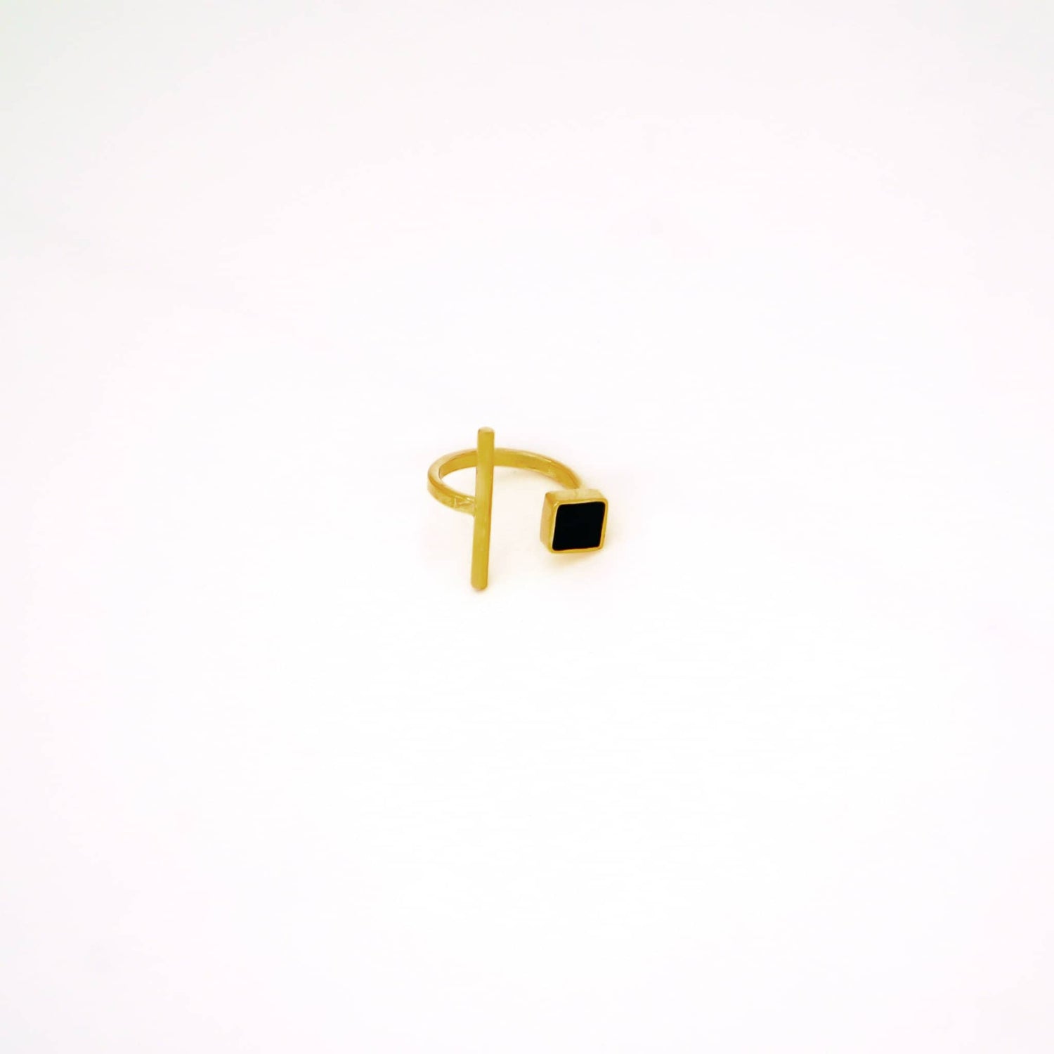 Dua Adjustable Brass Inlay Ring for Women