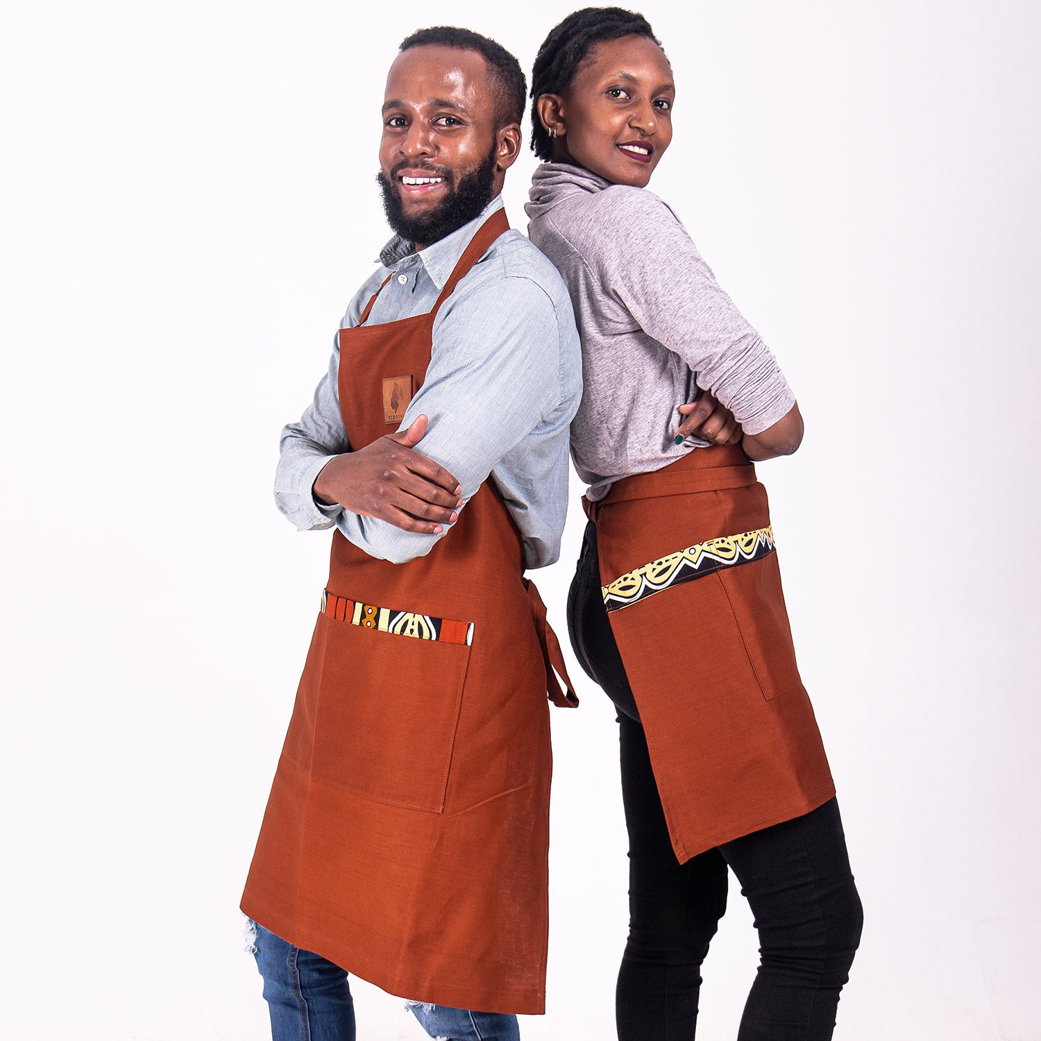 Jikoni Full Apron - Rust