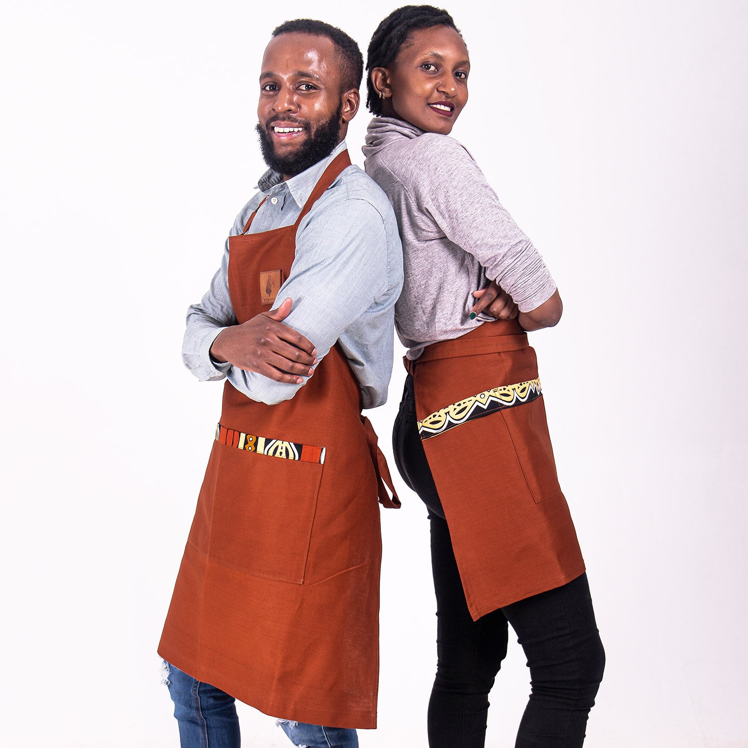 Kitchen Half Apron with Pockets Unisex | Waist Apron – Jikoni 