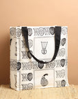 Canvas Beach Tote Bag - Geometric