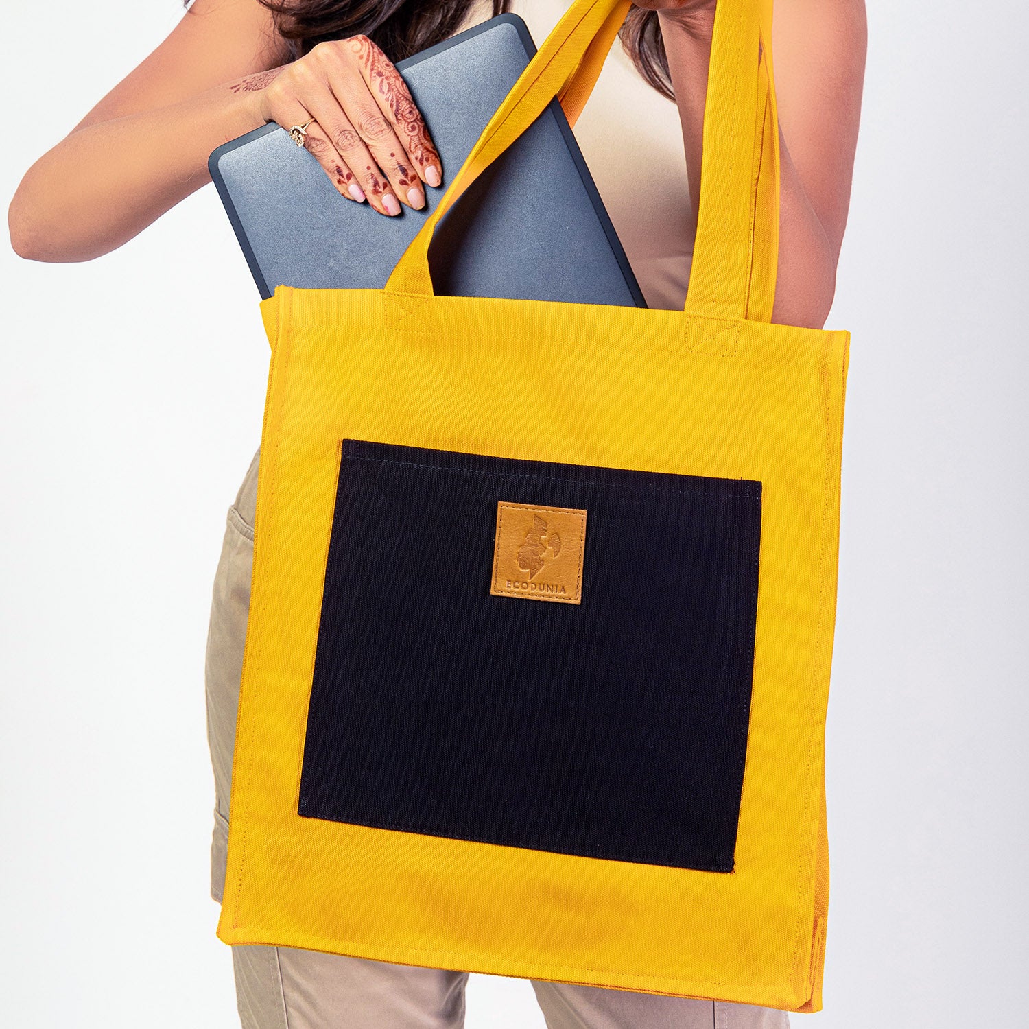 Safari Tote Bag, Top Handle Canvas Tote Bags for Work Travel