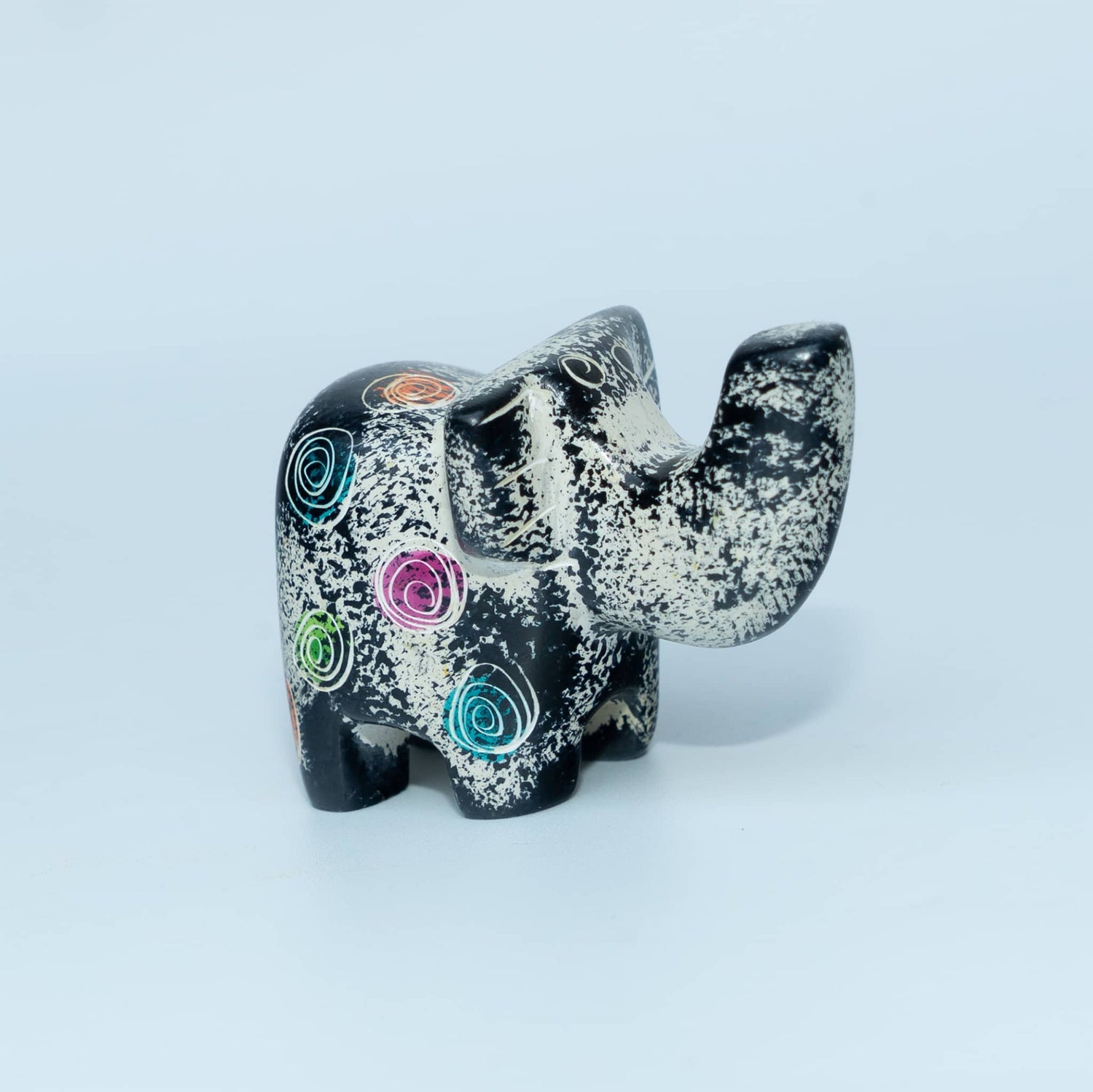 Hand Carved Elephant Soapstone Sculpture