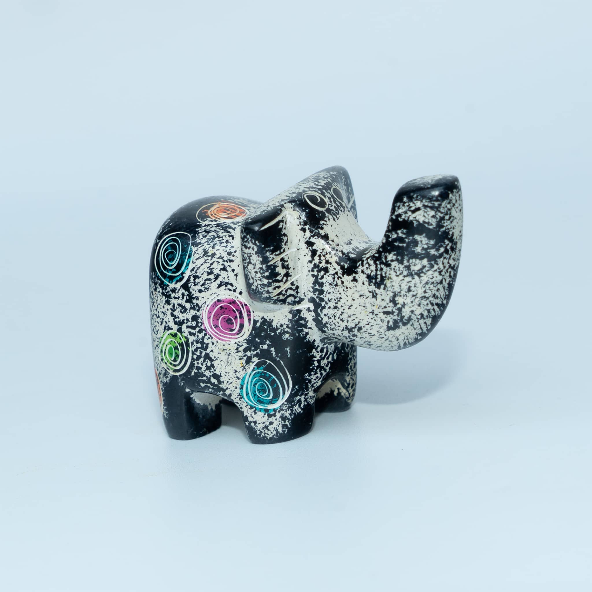 Hand Carved Elephant Soapstone Sculpture