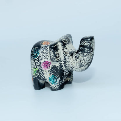 Hand Carved Elephant Soapstone Sculpture