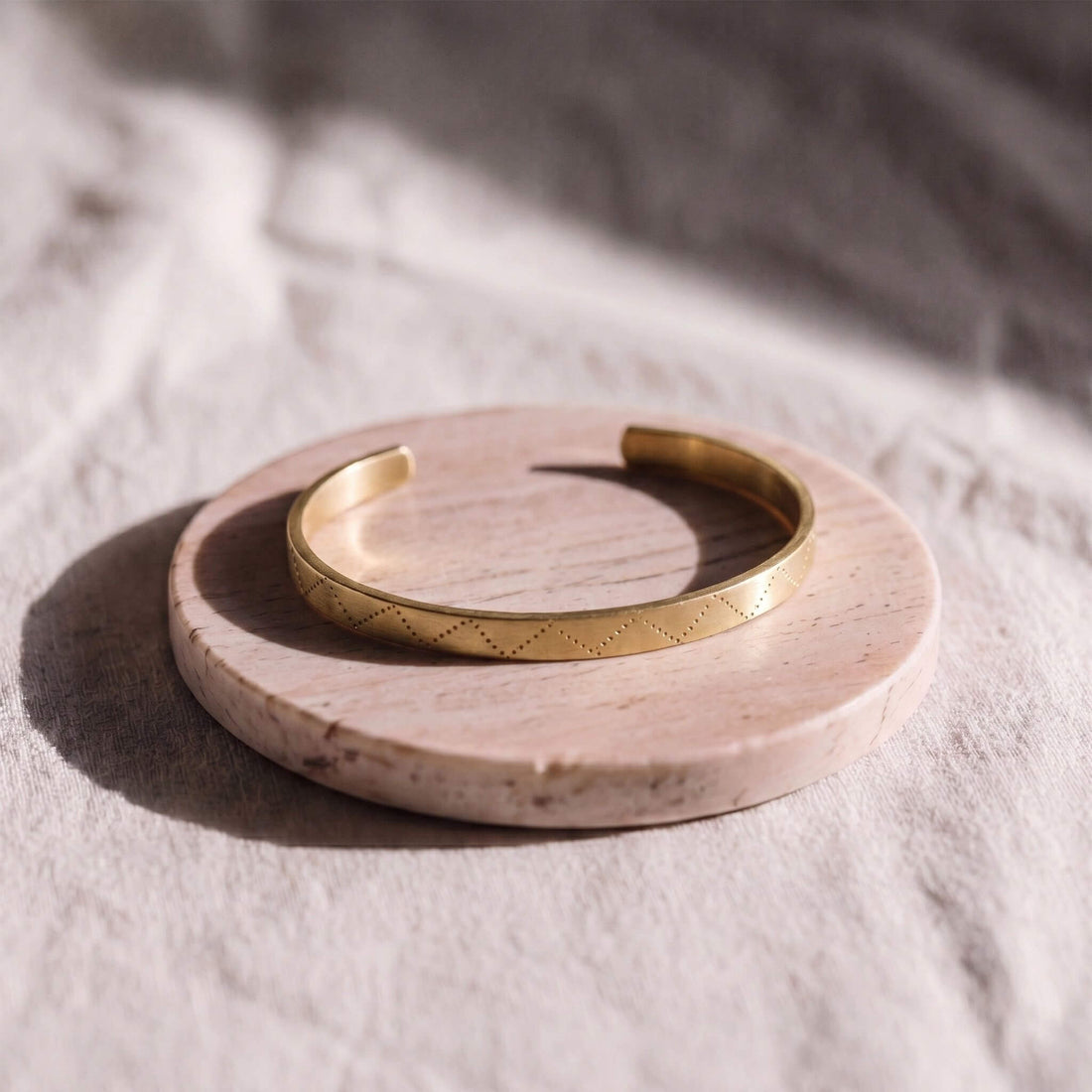 Engraved Brass Cuff Bracelet | Rubi Ecodunia