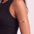 Engraved Zigzag Brass Armlet, Upper Arm Cuff | Rubi - EcoDunia