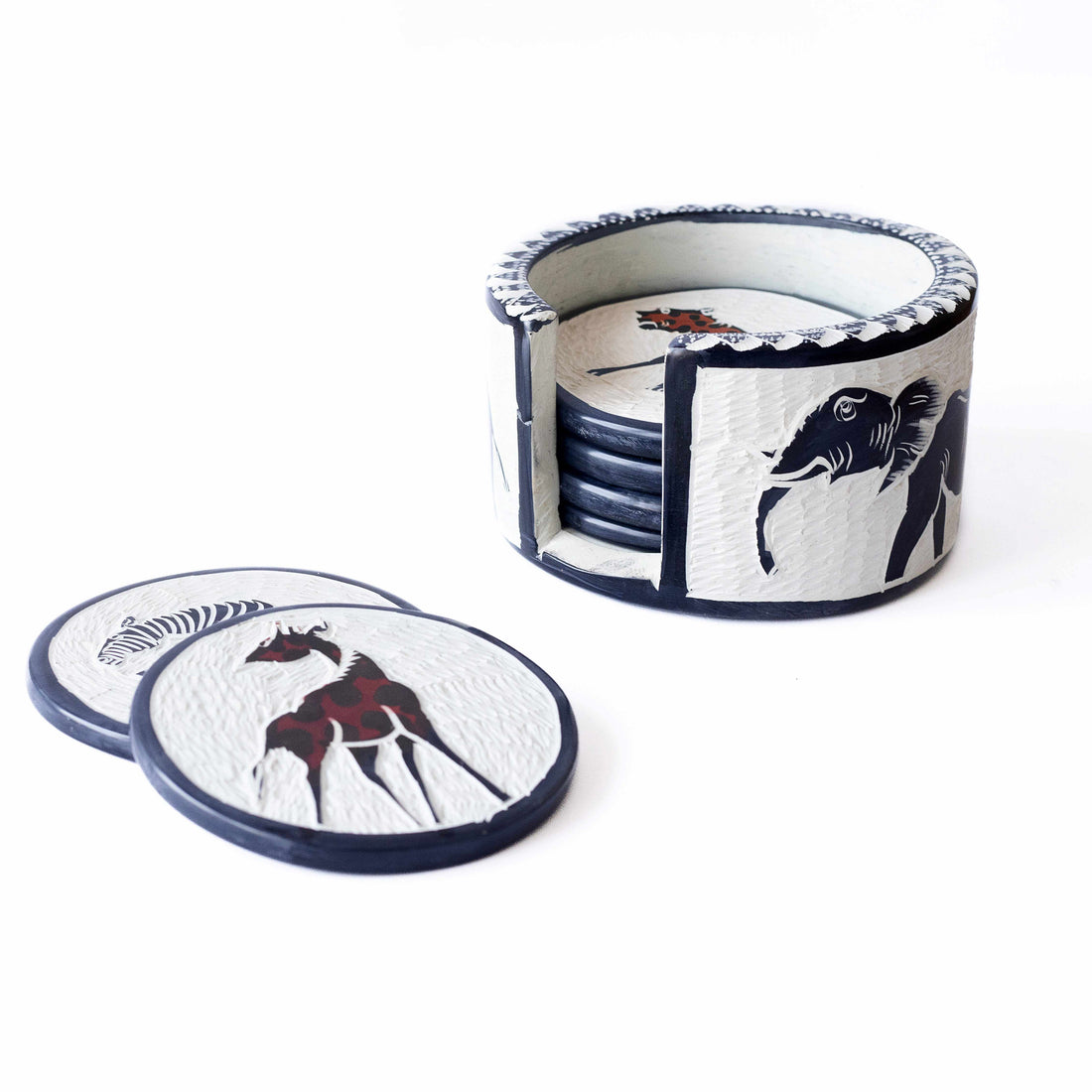 Handmade Coasters - Animals Engraved