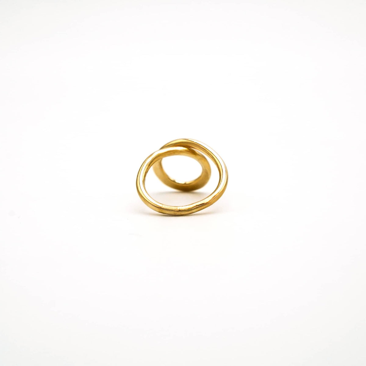 Feni Brass Wave Lucky Eight Ring
