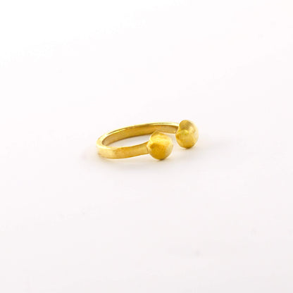 Fina Adjustable Open Brass Ball Ring