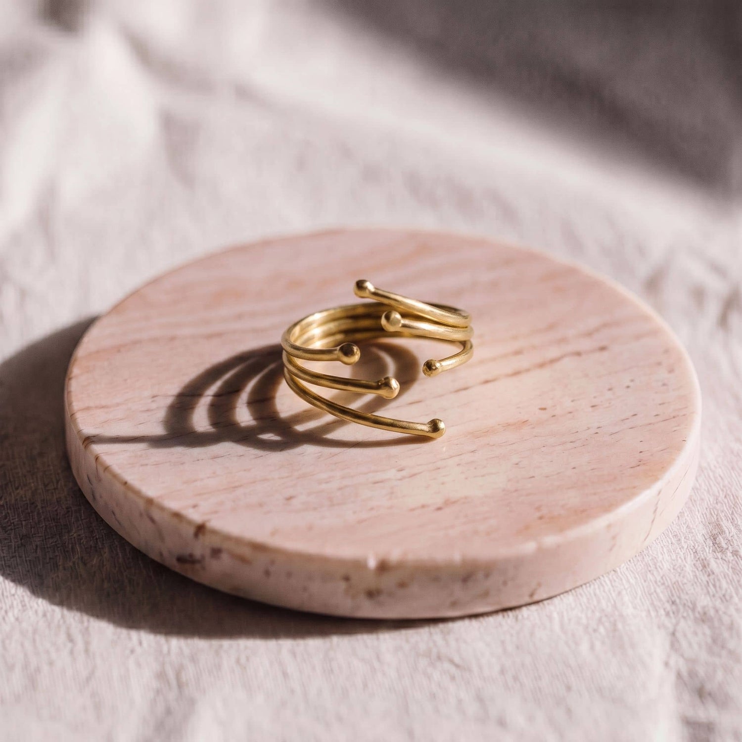 Brass Fireworks Spiral Ring | Gaya Ecodunia