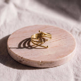 Brass Fireworks Spiral Ring | Gaya Ecodunia