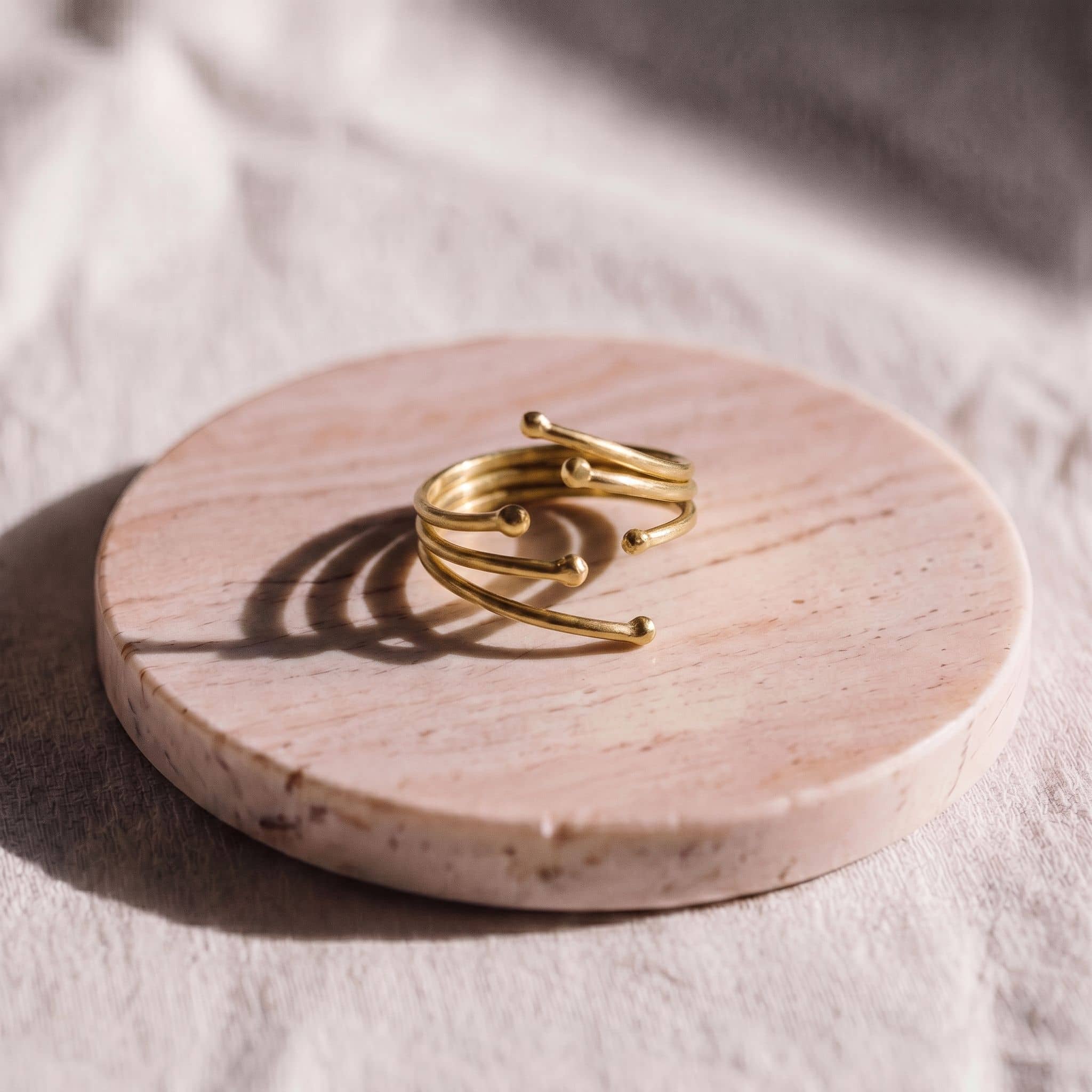 Brass Fireworks Spiral Ring | Gaya Ecodunia