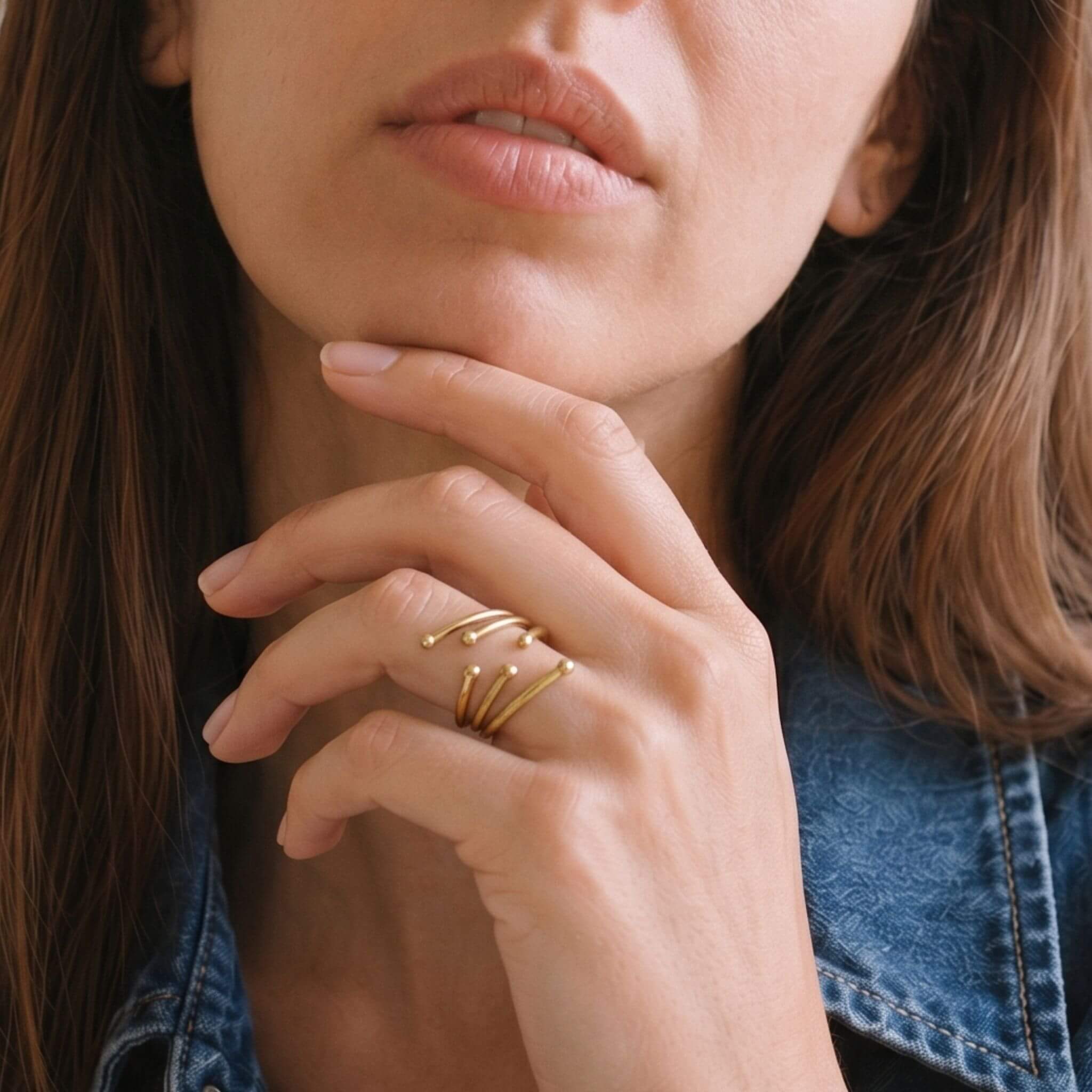 Brass Fireworks Spiral Ring | Gaya Ecodunia