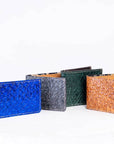 Fish Leather Wallet • Bifold - Slim | Blue