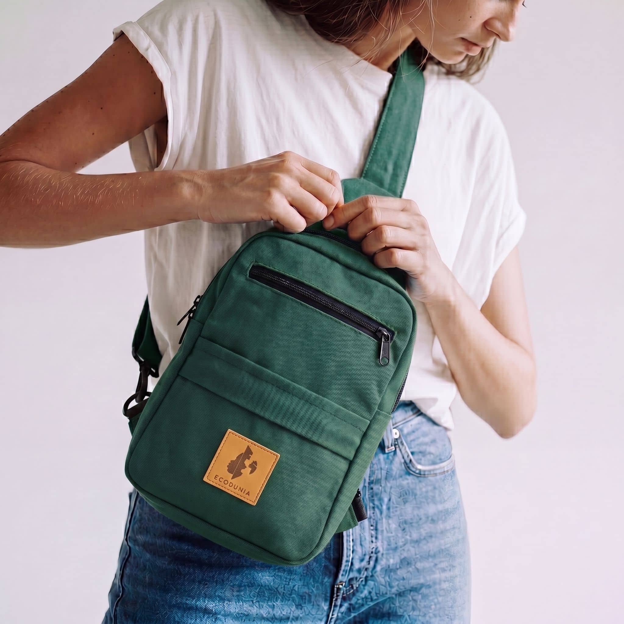 Vegan and Canvas Crossbody Sling Bags for Men Women