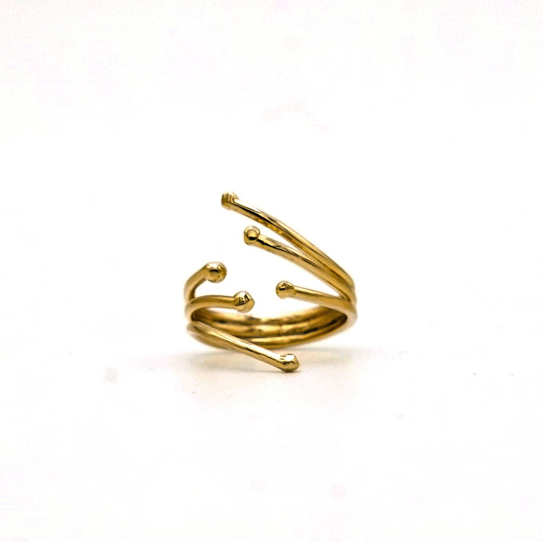 Gaya Spiral Rounded Strips Ring