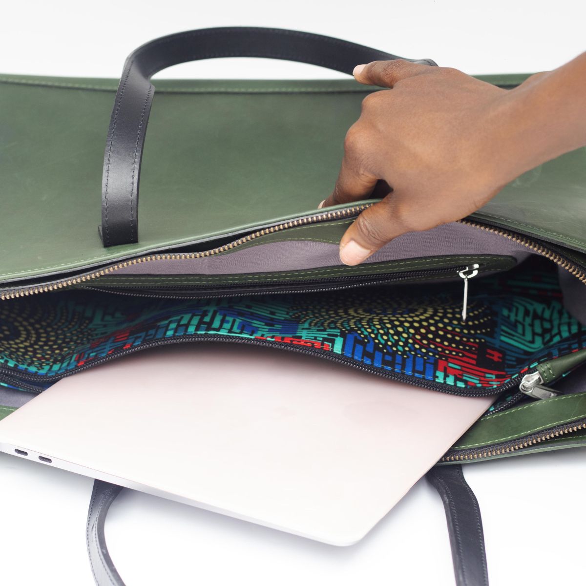 Genuine Leather Work Tote Bag for Women - Amboseli