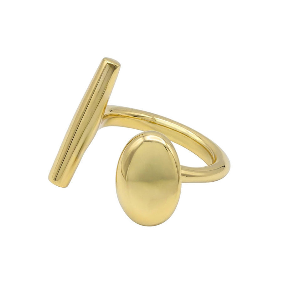 Geometric Circle Bar Ring | Aje