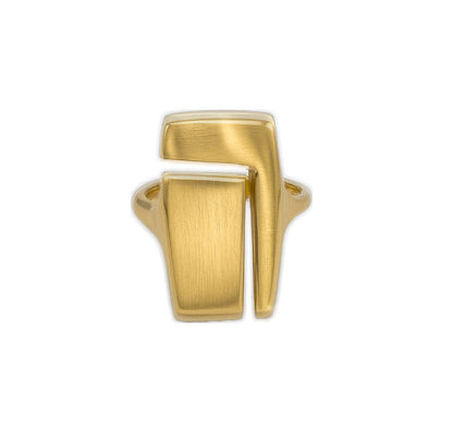 Geometric Open Square Brass Ring | Juzi - EcoDunia