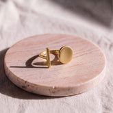Brass Geometric Circle Bar Ring | Aje Ecodunia